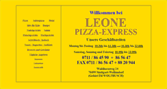 Desktop Screenshot of pizzaleone.de