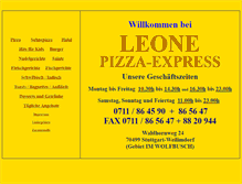 Tablet Screenshot of pizzaleone.de